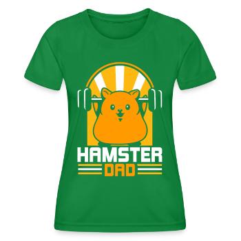 Hamster Papa Mignon Propriétaire d’animal de compagnie - T-shirt sport Femme - vert - Devant - AI Model Female 172 dark (172cm)