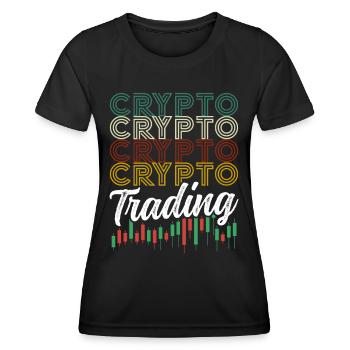 Krypto Handel Trading Trader Crypto Traden - Frauen Funktions-T-Shirt - Schwarz - Vorne - AI Model Female 172 light (172cm)