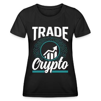 Trade Crypto Trader Trading Crypto Trade - Women's Functional T-Shirt - black - Front - AI Model Female 172 light (172cm)