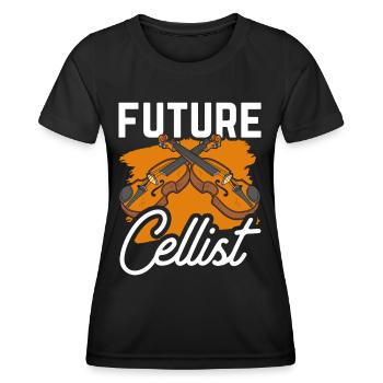 Future cellist cello musician cello cello - Women's Functional T-Shirt - black - Front - AI Model Female 172 light (172cm)