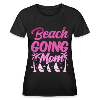 Beach visit mother beach holiday Beach beach - Women's Functional T-Shirt - black - Front - AI Model Female 172 light (172cm)