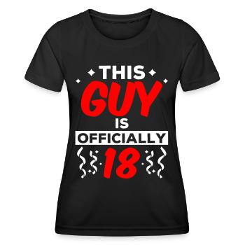 Dieser Typ Ist Offiziell 18 Achtzehn Geburtstag - Frauen Funktions-T-Shirt - Schwarz - Vorne - AI Model Female 172 light (172cm)