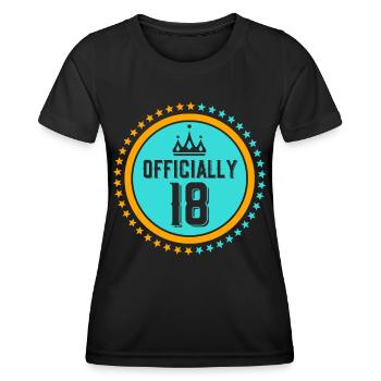Enfant officiel de dix-huit ans 18e anniversaire - T-shirt sport Femme - noir - Devant - AI Model Female 172 light (172cm)