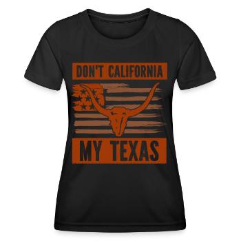 Californie Texas Texan Pride Dictons texans - T-shirt sport Femme - noir - Devant - AI Model Female 172 light (172cm)