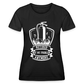 À la retraite, ce n’est plus mon problème Pension pensionnée - T-shirt sport Femme - noir - Devant - AI Model Female 172 light (172cm)