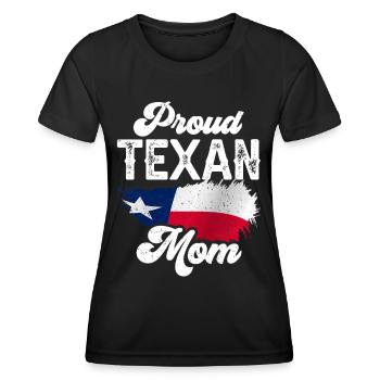 Fière mère texane Texas Texas Texan - T-shirt sport Femme - noir - Devant - AI Model Female 172 light (172cm)
