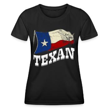 Texaner Sprüche Texanisch Texas Stolz - Frauen Funktions-T-Shirt - Schwarz - Vorne - AI Model Female 172 light (172cm)