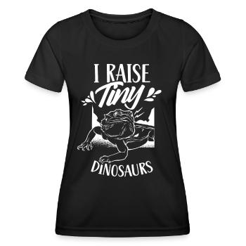 Ich Ziehe Winzige Dinosaurier Auf Bearded Dragon - Frauen Funktions-T-Shirt - Schwarz - Vorne - AI Model Female 172 light (172cm)