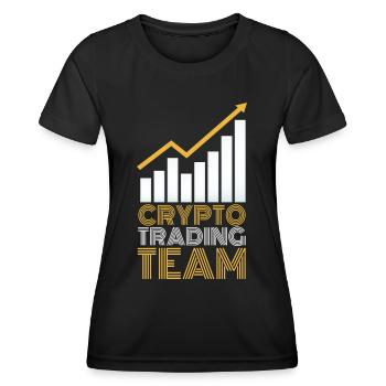 Crypto Trading Team Trader Crypto Trade - Women's Functional T-Shirt - black - Front - AI Model Female 172 light (172cm)