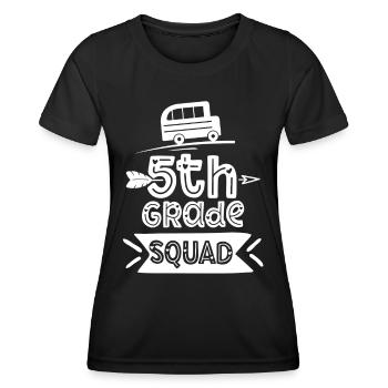 5 élèves de cinquième année de l’école d’équipe de classe - T-shirt sport Femme - noir - Devant - AI Model Female 172 light (172cm)