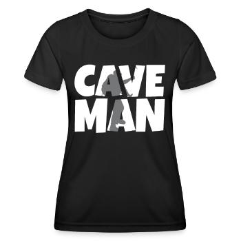 Höhlenmensch Cave Man Höhle Caving Höhlenwandern - Frauen Funktions-T-Shirt - Schwarz - Vorne - AI Model Female 172 light (172cm)