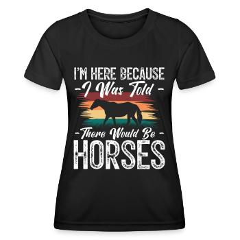 cadeau cavalier - Cadeau cheval - fan de chevaux. - T-shirt sport Femme - noir - Devant - AI Model Female 172 light (172cm)