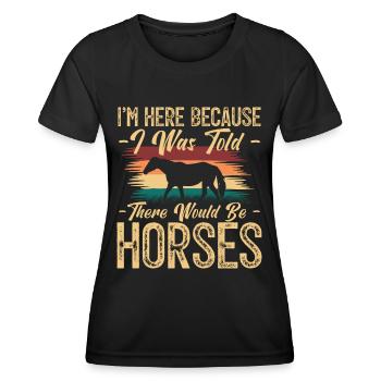 cadeau cavalier - Cadeau cheval - fan de chevaux. - T-shirt sport Femme - noir - Devant - AI Model Female 172 light (172cm)