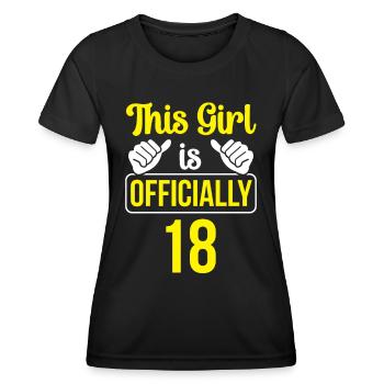 Dieses Mädchen Ist Offiziell 18 Achtzehn Feier - Frauen Funktions-T-Shirt - Schwarz - Vorne - AI Model Female 172 light (172cm)