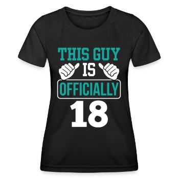 Dieser Typ Ist Offiziell 18 Geburtstag Achtzehn - Frauen Funktions-T-Shirt - Schwarz - Vorne - AI Model Female 172 light (172cm)