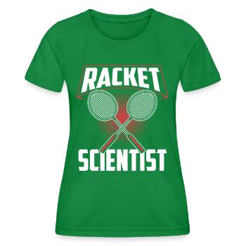 Schläger Wissenschaftler Racket Scientist - T-shirt sport Femme - vert - Devant - AI Model Female 172 dark (172cm)