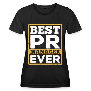 Bester Pr Manager Überhaupt Public Relations Beruf - Frauen Funktions-T-Shirt - Schwarz - Vorne - AI Model Female 172 light (172cm)