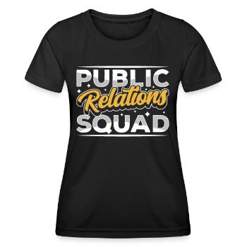 Public Relations Team Öffentlichkeitsarbeit PR - Frauen Funktions-T-Shirt - Schwarz - Vorne - AI Model Female 172 light (172cm)