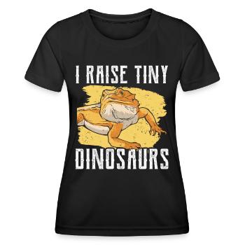 Ich Ziehe Winzige Dinosaurier Auf Bearded Dragon - Frauen Funktions-T-Shirt - Schwarz - Vorne - AI Model Female 172 light (172cm)