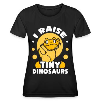 Ich Ziehe Winzige Dinosaurier Auf Bearded Dragon - Frauen Funktions-T-Shirt - Schwarz - Vorne - AI Model Female 172 light (172cm)