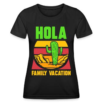 Hola Family Holiday Family Family Holidays - Women's Functional T-Shirt - black - Front - AI Model Female 172 light (172cm)