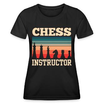 Chess teacher chess chess player chess club - Women's Functional T-Shirt - black - Front - AI Model Female 172 light (172cm)