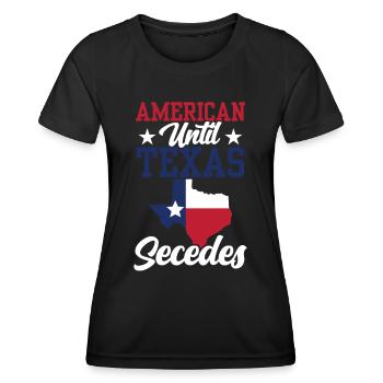 Amerikaner Bis Zur Abspaltung Von Texas Texaner - Frauen Funktions-T-Shirt - Schwarz - Vorne - AI Model Female 172 light (172cm)
