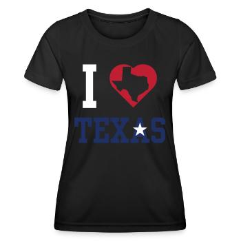 Ich Liebe Texas Texanisch Texaner Sprüche Stolz - Frauen Funktions-T-Shirt - Schwarz - Vorne - AI Model Female 172 light (172cm)