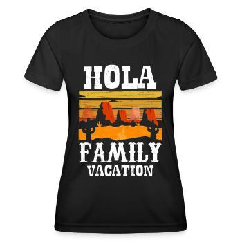 Hola Family Holidays Family Holidays Family - Women's Functional T-Shirt - black - Front - AI Model Female 172 light (172cm)
