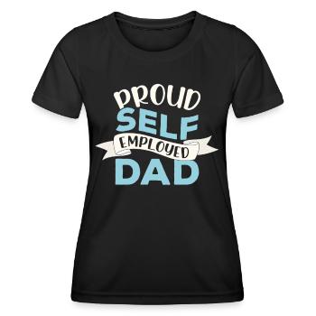 Proud self-employed father Self-employed - Women's Functional T-Shirt - black - Front - AI Model Female 172 light (172cm)