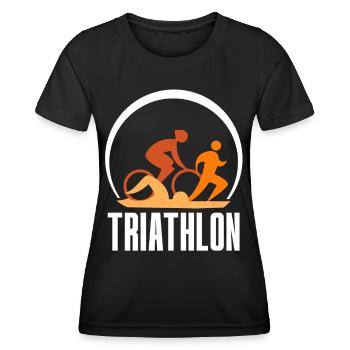 Triathlon Triathlete Triathlons Triathlete Sport - Women's Functional T-Shirt - black - Front - AI Model Female 172 light (172cm)