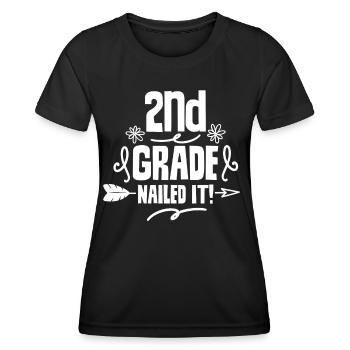 Deuxième classe Frapper directement Enseignant de deuxième année - T-shirt sport Femme - noir - Devant - AI Model Female 172 light (172cm)
