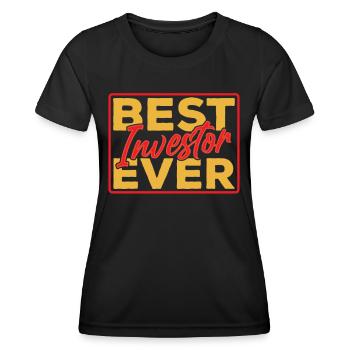 Bester Investor Aller Zeiten Investieren Anleger - Frauen Funktions-T-Shirt - Schwarz - Vorne - AI Model Female 172 light (172cm)