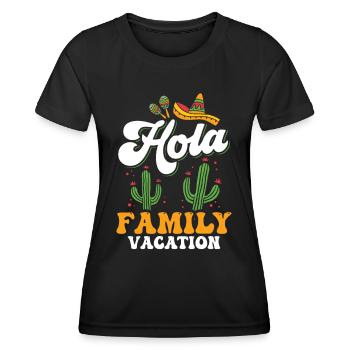 Hola Family Holidays Family Holidays Family - Women's Functional T-Shirt - black - Front - AI Model Female 172 light (172cm)