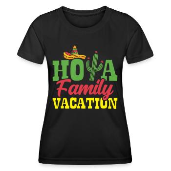 Hola Family Holiday Family Family Holidays - Women's Functional T-Shirt - black - Front - AI Model Female 172 light (172cm)