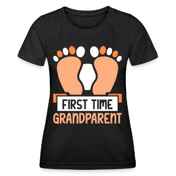 Zum Ersten Mal Großeltern Schwanger Süß Erstes Mal - Frauen Funktions-T-Shirt - Schwarz - Vorne - AI Model Female 172 light (172cm)