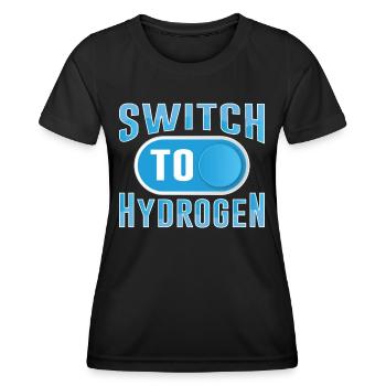 Switch to hydrogen element energy hydrogen - Women's Functional T-Shirt - black - Front - AI Model Female 172 light (172cm)