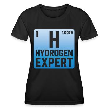 Hydrogen Expert Hydrogen Energy Element - Women's Functional T-Shirt - black - Front - AI Model Female 172 light (172cm)