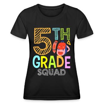 Équipe de 5 classes École de cinquième année - T-shirt sport Femme - noir - Devant - AI Model Female 172 light (172cm)