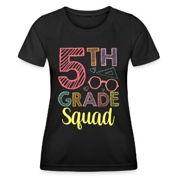 Équipe de 5 classes École de cinquième année - T-shirt sport Femme - noir - Devant - AI Model Female 172 light (172cm)