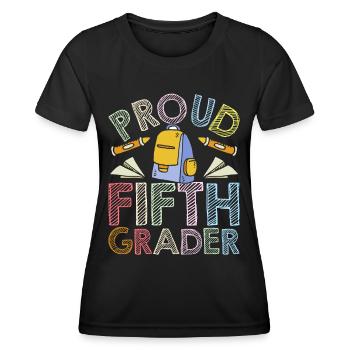 Proud Fifth Grader School 5th Grade Fifth - T-shirt sport Femme - noir - Devant - AI Model Female 172 light (172cm)