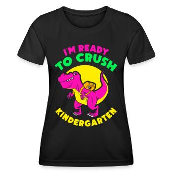 Je suis prêt à détruire le jardin d’enfants mignon - T-shirt sport Femme - noir - Devant - AI Model Female 172 light (172cm)