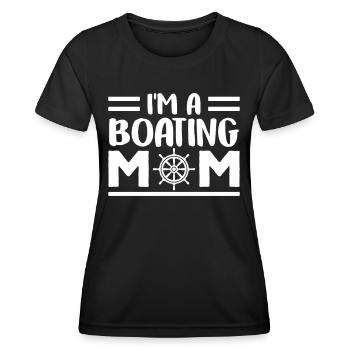 Je suis une maman nautique yacht - T-shirt sport Femme - noir - Devant - AI Model Female 172 light (172cm)