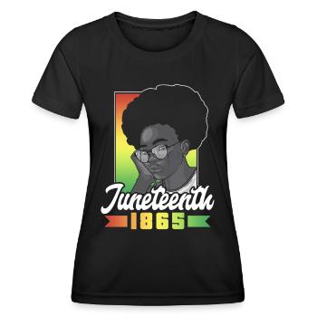 Juneteenth 1865 African American Black Afrika - Frauen Funktions-T-Shirt - Schwarz - Vorne - AI Model Female 172 light (172cm)