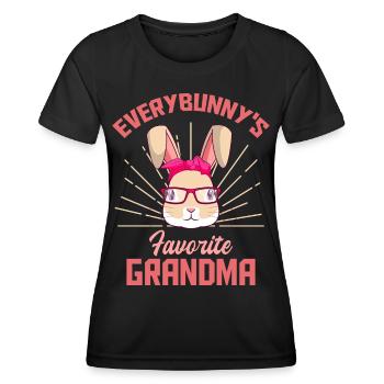 Grand-mère préférée de Everybunny Grand-mère Grand-mère Pâques - T-shirt sport Femme - noir - Devant - AI Model Female 172 light (172cm)