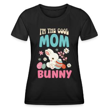 Je suis le lapin de Pâques cool maman maman Pâques - T-shirt sport Femme - noir - Devant - AI Model Female 172 light (172cm)