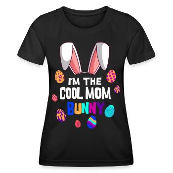 Je suis le lapin de Pâques cool maman maman Pâques - T-shirt sport Femme - noir - Devant - AI Model Female 172 light (172cm)