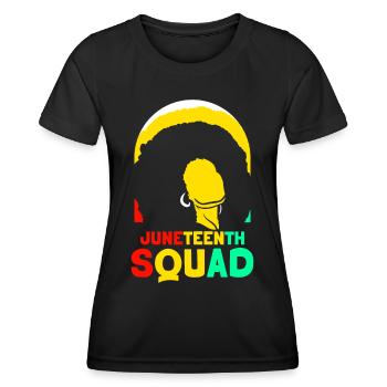 Juneteenth Team Black 1865 African American - Frauen Funktions-T-Shirt - Schwarz - Vorne - AI Model Female 172 light (172cm)
