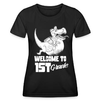 Willkommen In Der 1 Klasse Erste Klasse Schulstart - Frauen Funktions-T-Shirt - Schwarz - Vorne - AI Model Female 172 light (172cm)