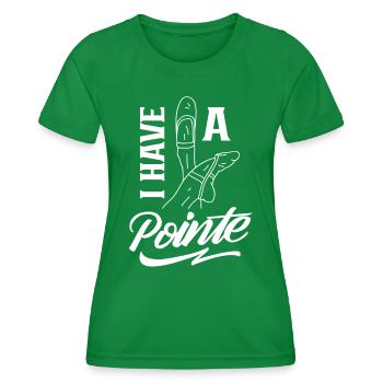 J’ai un ballet de ballerine danseuse punchline - T-shirt sport Femme - vert - Devant - AI Model Female 172 dark (172cm)